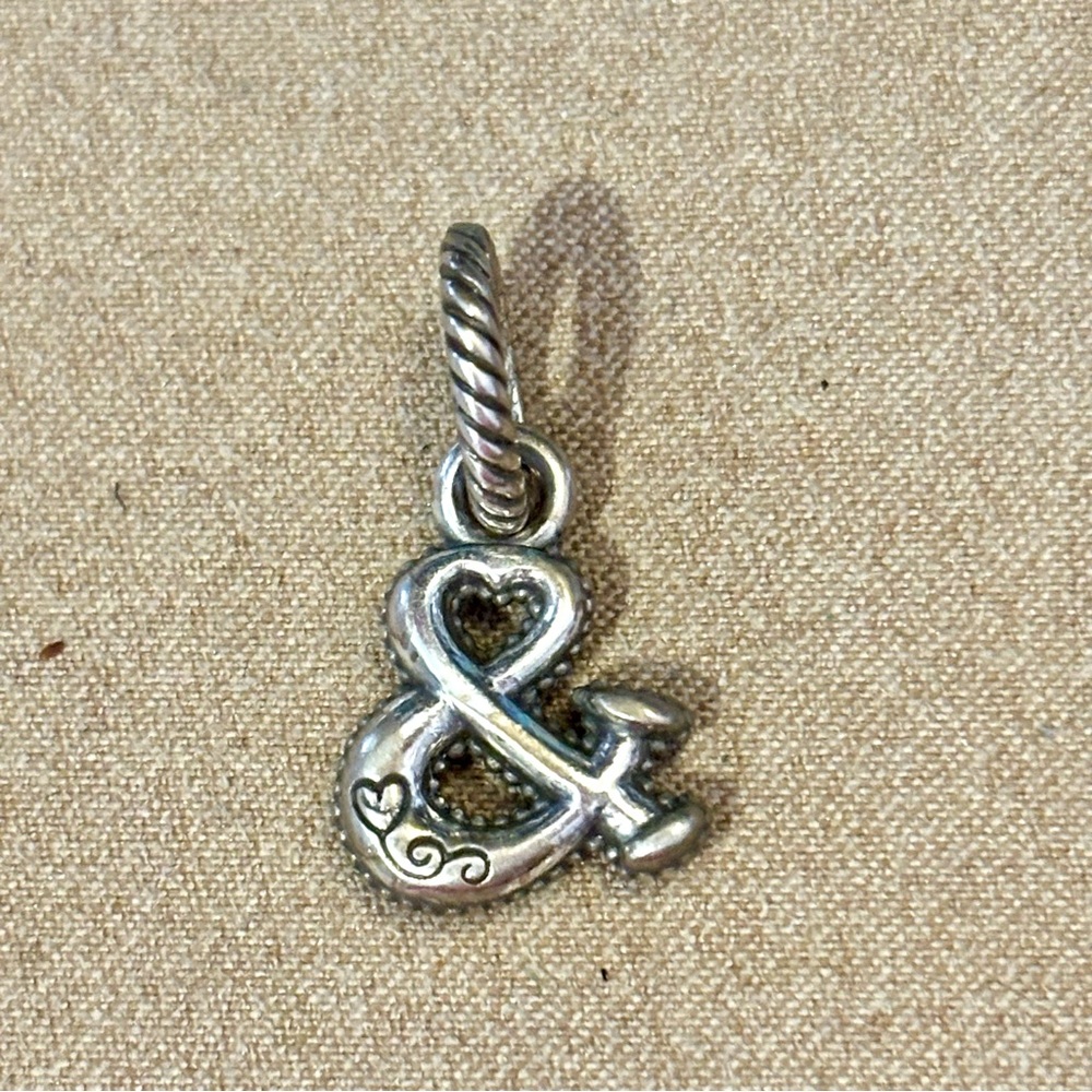 Brighton Alphabet Collection & (ampersand) Silver dangling charm Retired